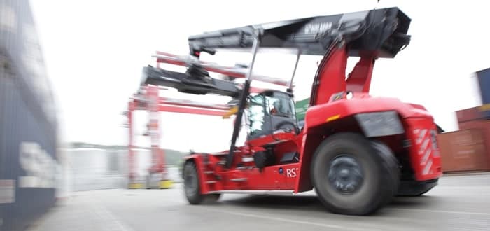 Kalmar unveils fuel-efficient K-Motion drive train solution for reachstackers in the Asia-Pacific region.
