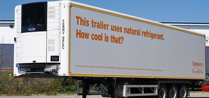 Sainsbury’s Takes Delivery of World’s First Carrier Transicold Natural Refrigerant Trailer Unit.