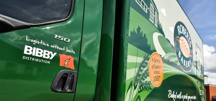 Bake Expectations for New Bibby Distribution Trucks for Frank Roberts and Sons.