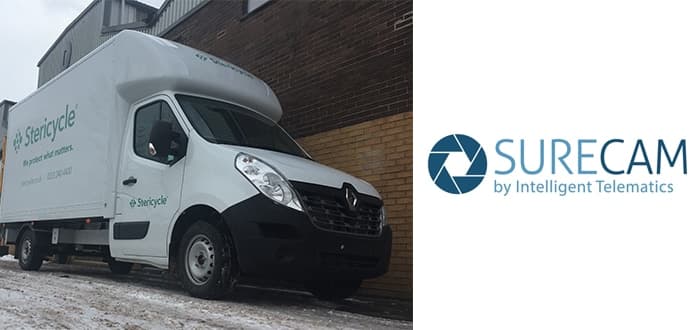 Stericycle Selects Surecam Connected Vehicle Cameras To Boost Road Safety And Drive Down Fleet Costs.