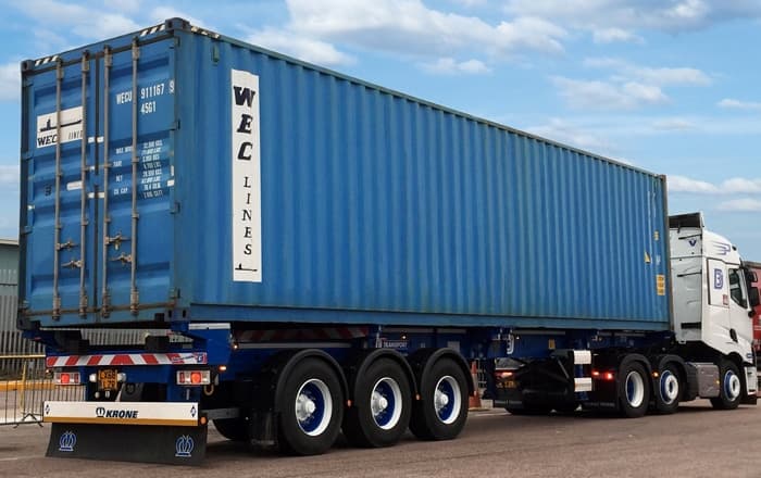 3 Dees Transport Choose Krone Container Carriers For Light-Weight And Fast Loading.