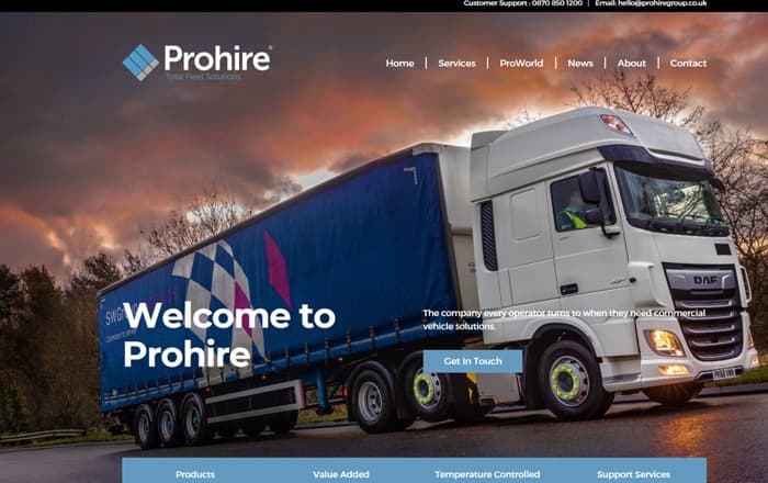 Prohire Launches Brand New, Bold And Interactive Website.