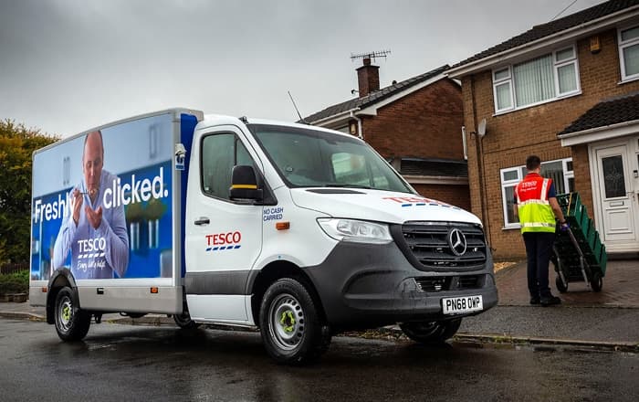 Tesco.com Teams Up Again With Mercedes-Benz Vans As Home Delivery Records Continue To Tumble.